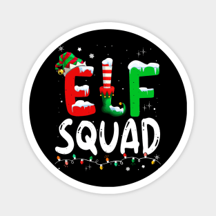 Elf Family Christmas Matching Pajamas Xmas Elf Squad Magnet